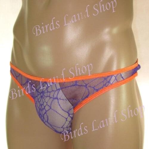 Hot MEN underwear C-thru Spider Net G3789