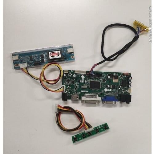 Kit for LTM200KT03/LTM200KT03-B/403 DIY Controller Board 1600x900 30pin Driver Screen Panel 2 Lamps HDMI+DVI+VGA LCD Audio 20"