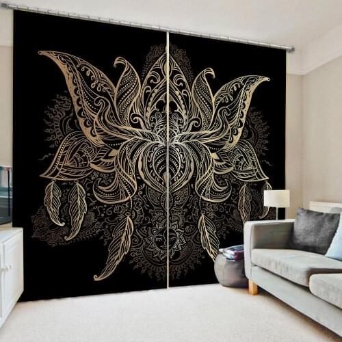 Beautiful Photo Fashion Customized 3D Curtains Photo black blackout curtains personality curtains