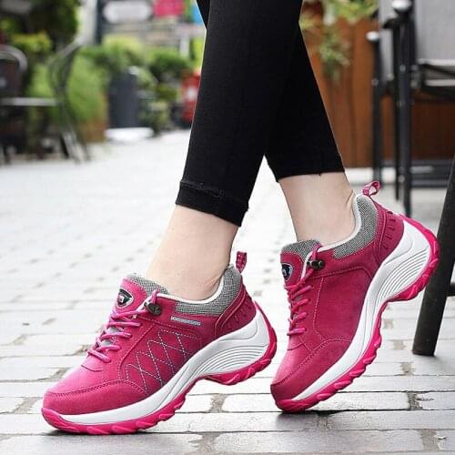 Sneakers women platform shoes 2021 autumn spring casual shoes woman sneakers lace-up wedges breathable shoes women sneakers
