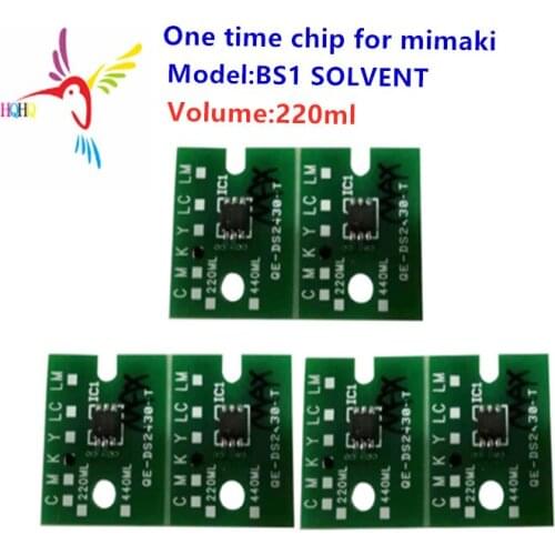 220ML BS1 SOLVENT Single Use Chip For Mimaki JV33 Printer BS1 SOLVENT One Time Chip Compatible for Mimaki Printer JV33