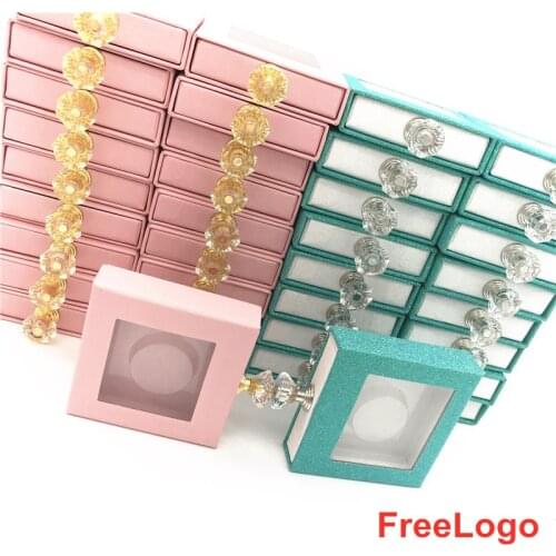 Wholesales Crystal handle Fine flash 25mm False Eyelashes Packaging Box Lash Boxes Fake 3d Mink Lashes Glitter Case empty makeup