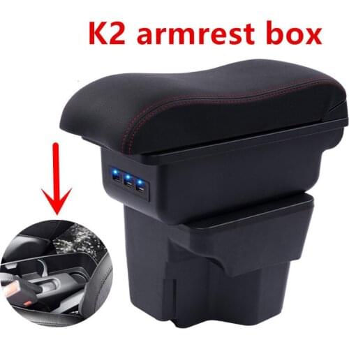 For Kia Rio III armrest box Kia Rio 3 central Store content box cup holder 2012-2016 Automotive retrofit accessories