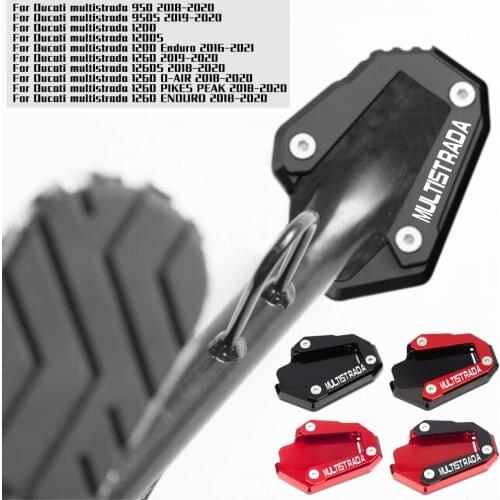 Kickstand Foot Side Stand Extension Pad Support Plate For DUCATI Multistrada 950 1100 1200GT 1260 1200/Enduro/Enduro Pro 1200S