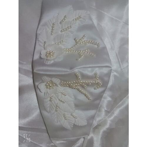 Luxury Velvet Pearl CCB Beaded Cotton Decoration Mask Cover Face Accessories for Women Bling Rhinestone Pearl Mask Jewelry