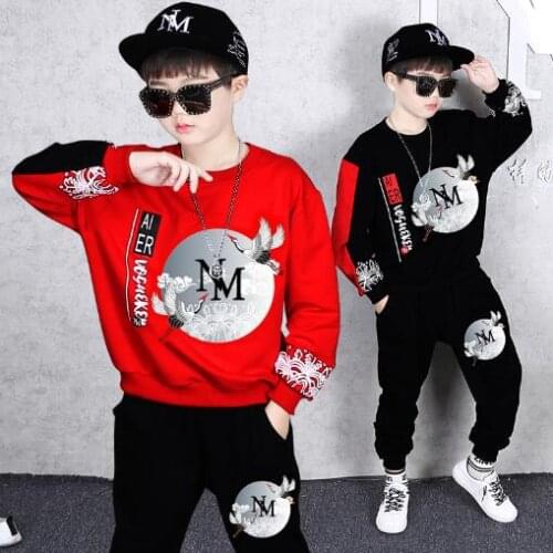 Fashion Children Clothing Sets Cotton Sport Suit For Boys Clothes Kids Spring Autumn Casual Tracksuit Boys Hip Hop Costumes