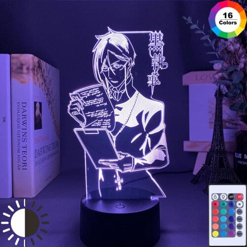 Anime Light Butler Led Night Light for Bedroom Decoration Colorful Nightlight Anime Christmas Dropshipping Manga Gift 3d Lamp