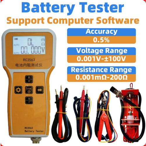 RC3563 High-precision Electric Vehicle Internal Resistance Tester True Four-wire AC Lithium Lead Acid Lithium Battery Detector