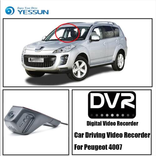YESSUN HD 1080P Car DVR Digital Video Recorder For Peugeot 4007 Not Reverse Parking Camera - Front Camera Dash