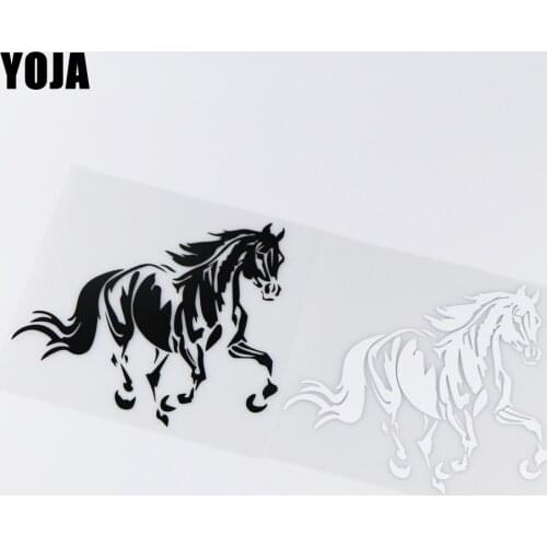 YOJA 15.5X15CM Running Horse Vinyl Decal Car Sticker Personality Animal Pattern ZT2-0067