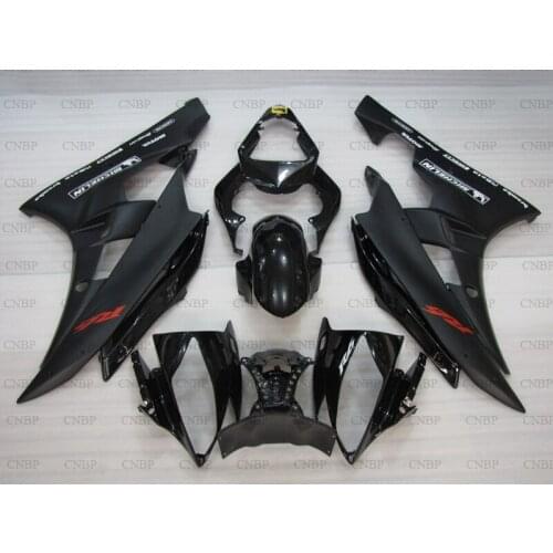 YZF600 R6 2006 - 2007 Fairings YZF600 R6 2006 Body Kits YZFR6 2007 Black Fairing