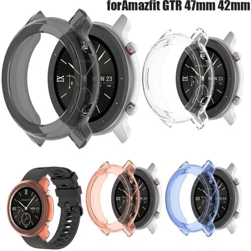 BEHUA Protective Case Cover For Huami Amazfit GTR 47mm 42mm Smart watch Replacement TPU Protection cases wristband Accessories