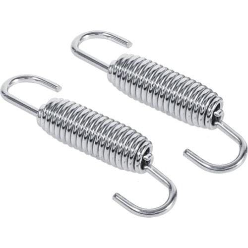 2pcs Motorcycle Exhaust System Springs Fully Rotatable Stainless Steel Springs