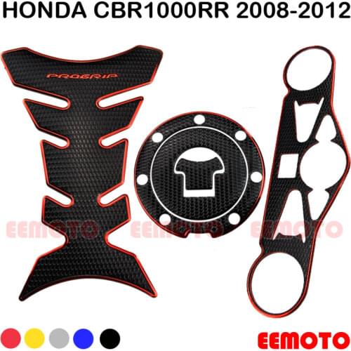 3D Motorcycle Tank Pad Triple Tree Top Clamp Upper Front End Decals Stickers For HONDA CBR 1000RR CBR1000RR 08 09 10 11 12