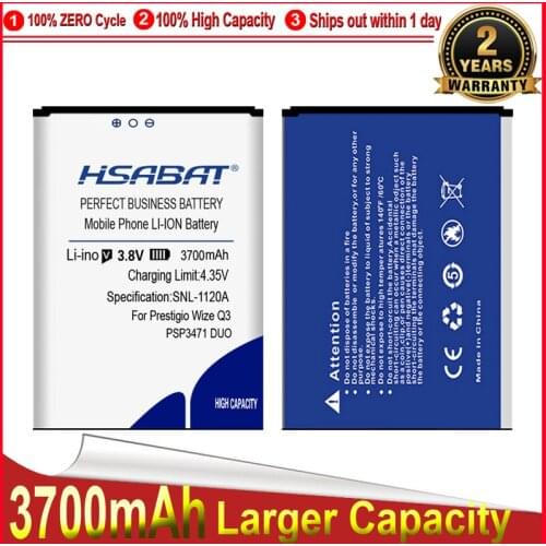 HSABAT 0 Cycle 100% New 3700mAh PSP3471 DUO Battery for Prestigio Wize Q3 DUO PSP3471 free shipping