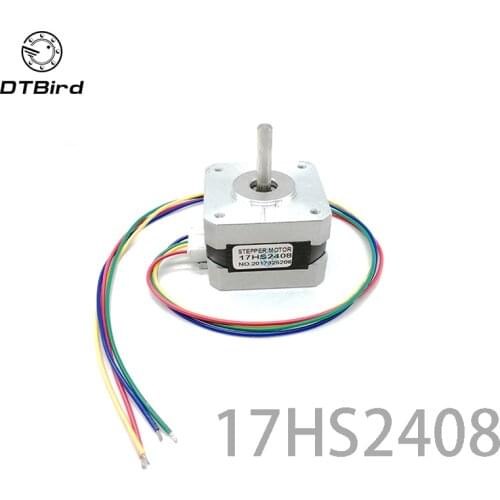 Free shipping 1 PCS 17HS2408 4-lead Nema 17 Stepper Motor 42 motor 42BYGH 0.6A CECNC Laser and 3D printer