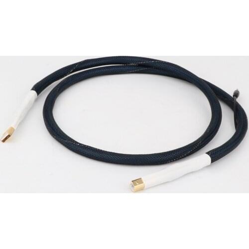 One Pieces SQ-88B OCC Silver Plated 2.0 USB Cable with 3U gold Plated USB Connector