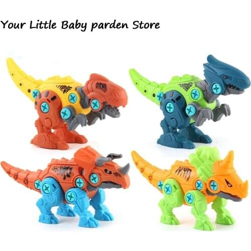 Children DIY Disassembly And Assembly Intellectual Toys Dinosaur Model Screw Nut Combination Educational Toy Children Kids Gift
