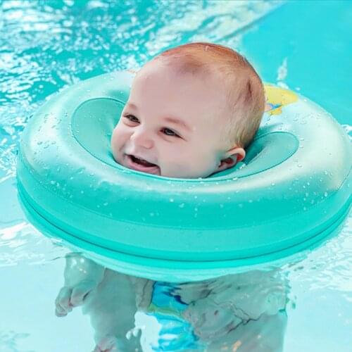 Solid Baby Swimming Neck Ring Baby Neck Float Free Inflatable Piscina Swim Trainer Infant Neck Float Baby Swimming Accessories