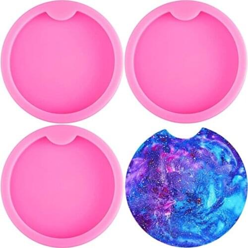 DIY Coaster Molds Resin Casting Epoxy Silicone Molds for Making Cup Mat Resin Artwork Home Decor