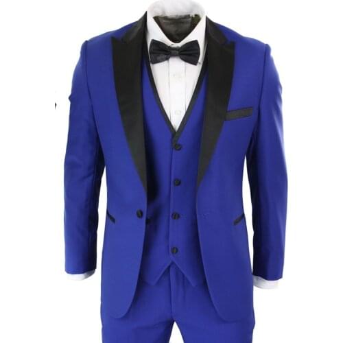 Classic slim Groomsmen Peak Lapel Groom Tuxedos Men Suits Wedding/Prom Best Man Blazer ( Jacket+Pants+Tie+Vest) A223