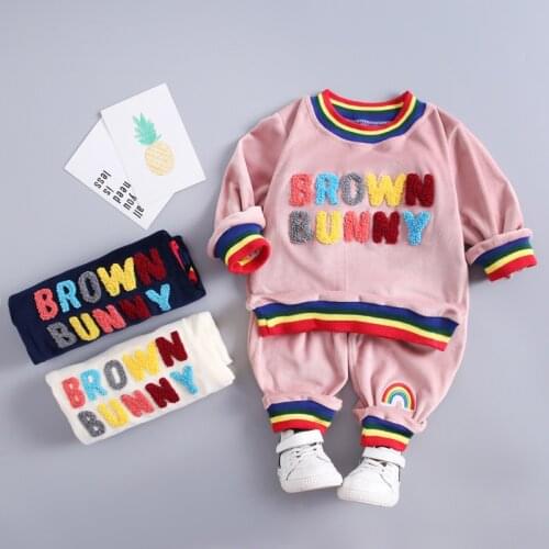 Baby Boys Clothes Set Girls Casual Set Outfits Autumn Sweatshirt+Pants 2pcs Outfit Suit Costume Infant Clothing For Baby Sets