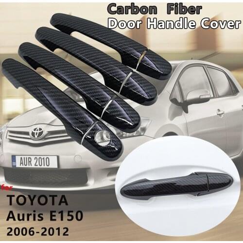 Carbon Fiber Door Handle Cover Catch Trim Car Accessories for Toyota Auris Corolla Blade E150 2006 2007 2008 2009 2010 2011 2012