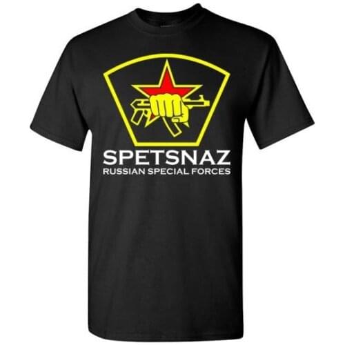 Men T Shirt 2019 Fashion Printed T-Shirt Pure Cotton Men Spetsnaz Logo Russian Special Forces T-Shirt