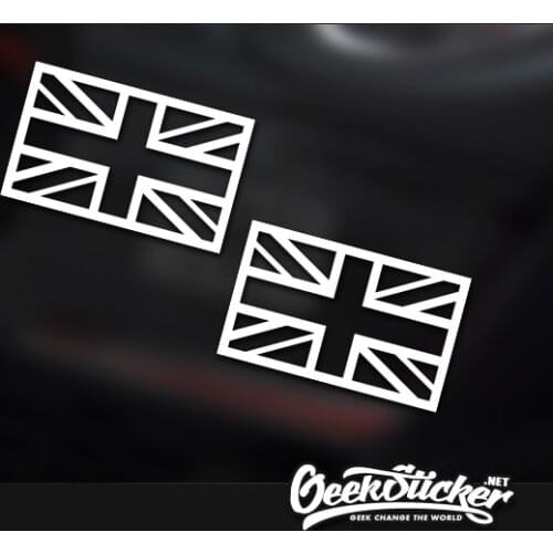 15*9cm 2pce UK England Flag Sticker On Car / Motorcycle / Bicycle / Window / Bumper Waterproof Reflective No Background Decal