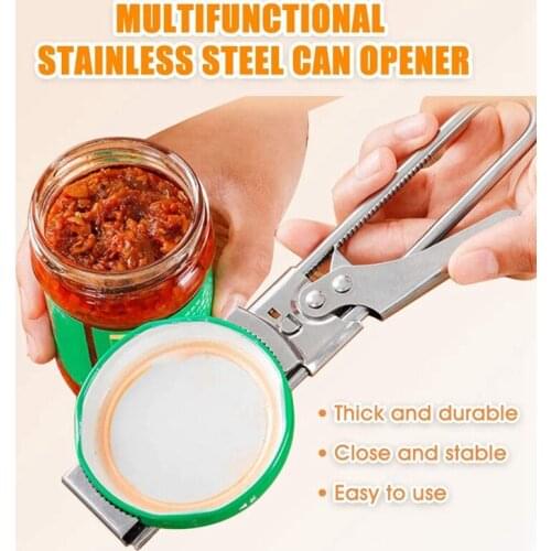 6 Pcs Master Opener Adjustable Jar Bottle Opener Kitchenware Stainless Steel Adjustable Multifunctional Side Cut Opener