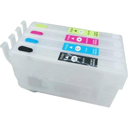 Vilaxh 405 405XL Refillable Ink Cartridge without Chip for Epson Workforce WF4830 WF4820 WF3820 WF7830 WF7835 WF7840 Printer