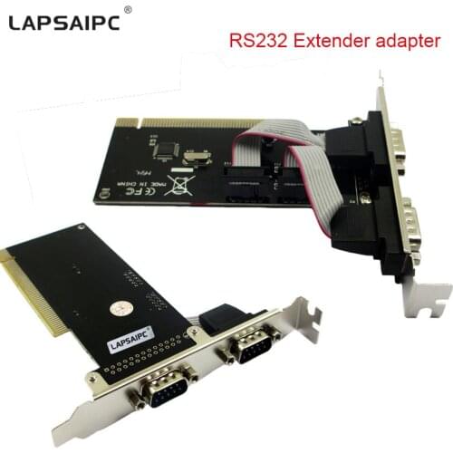 Lapsaipc RS232 PCI Card Extender Adapter Serial Port COM & DB25 Printer Parallel Port LPT Extender Interface 9pin fit plug play