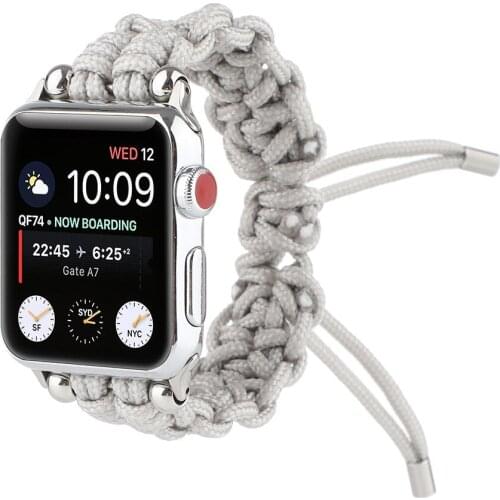 Umbrella rope Nylon Strap for apple watch band 44mm 42mm 38mm 40mm Wrist iwatch series SE 6 5 4 3 2 1 Replacement bracelet belt
