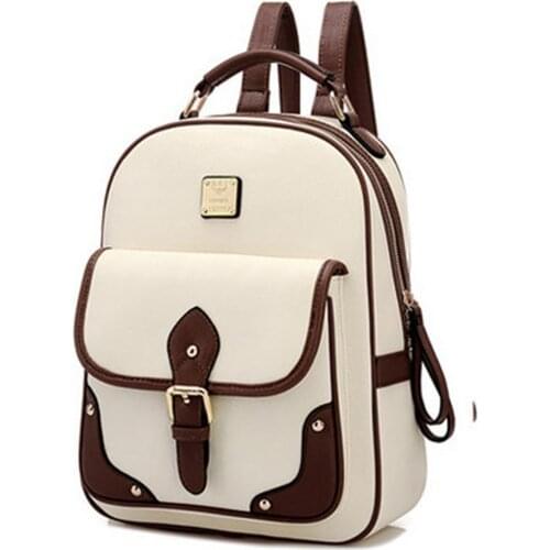 Large Capacity Backpack Bags For Women PU Leather Crisp School Travel Girls Bagpack Large Capacity Fashion Female Backpack Bags
