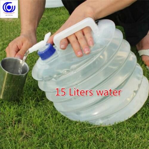15 Liters Outdoor Foldable Collapsible cold Drinking Water Container Camping Hiking Picnic Bucket Storage Carrier