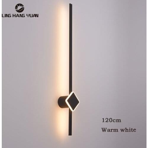 Led Wall Light 110V 220V Modern Wall Lamp Bathroom Light For Living room Bedroom Bedside Light Wall Sconce Black Gold120 90 60cm