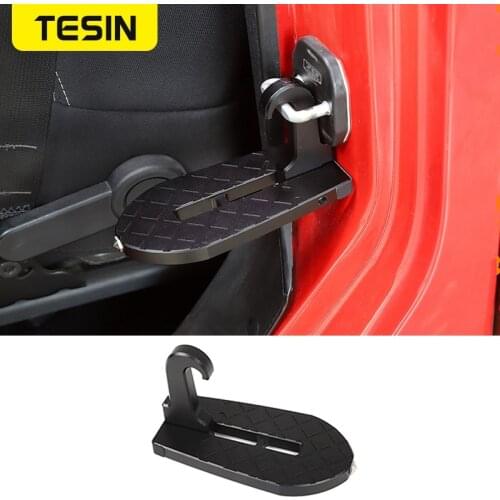 TESIN Universal Car Door Foot Plate for Car SUV Folding Foot Pegs Pedal Vehicle Emergency Hammer for Jeep Wrangler for Ford F150