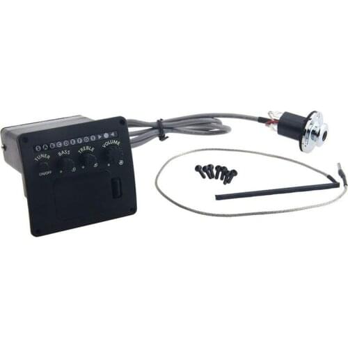 Z5215 Black 3 Band Acoustic Guitar EQ Equalizer Set Preamp Pickup Piezo