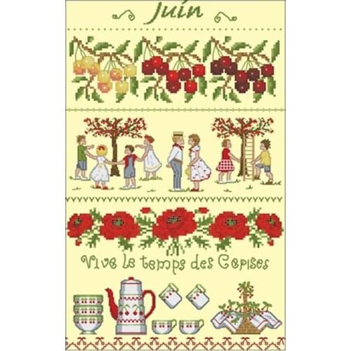 Ladies' happiness patterns Counted Cross Stitch 11CT 14CT DIY Chinese Cross Stitch Kits Embroidery Needlework Sets home decor