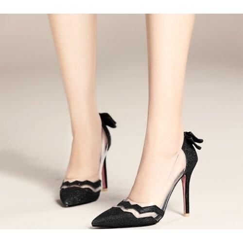 Big Size ladies high heels women shoes woman pumps Baitao pointed, shallow, thin-heeled high-heeled shoes