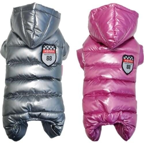 Xs-xxl Winter Pet Clothes for Small Dog Warm Waterproof Fabric Coat Puppy Jacket Thick Down Hoodie for Chihuahua French Bulldog