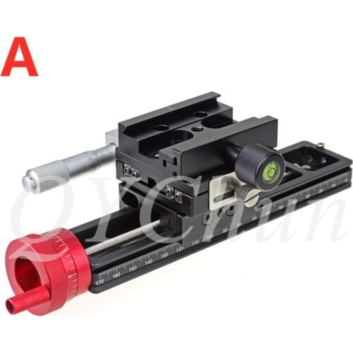 180mm Double Precision Stacked Photography Slide Macro Trimming Guide for Precision Focus