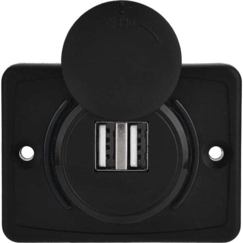 Dual USB Port Socket Car Charger Socket Outlet Waterproof Universal Car Truck Charging Socker 3.1A 12V LED