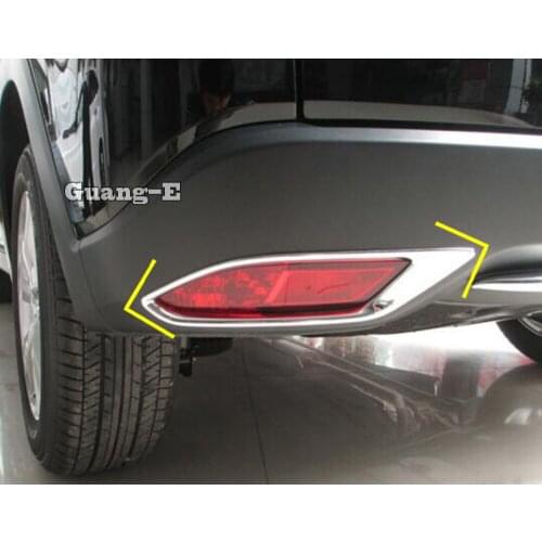 For Honda HRV HR-V Vezel 2019 2020 Car detector ABS Chrome cover trim back tail rear fog light lamp frame parts 2pcs