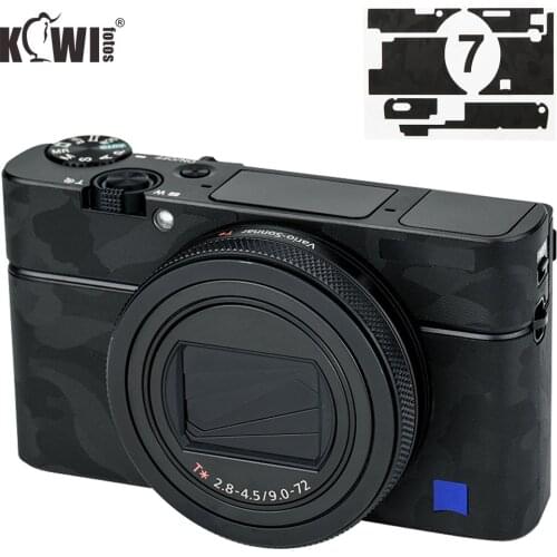 Anti-Scratch Camera Body Cover Skin Film For Sony RX100 VII RX100VII RX100M7 RX100 Mark VII Camera 3M Sticker Shadow Black
