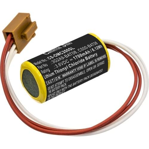 CS 1700mAh/6.12Wh battery for Omron C1000H,C50K,C60K,C60P,CQM1,CV1000,CV1M,CV500,CVM1D,GT600 3G2A9-BAT08,C500-BAT08