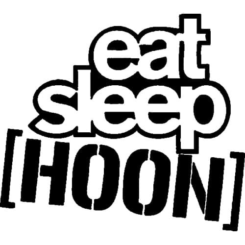 Dawasaru Funny Car Stickers Eat Sleep Hoon Sunscreen Decals Laptop Suitcase Auto Truck Motorcycle Accessories PVC,15cm*13cm