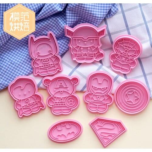 Disney Marvel Cookie Mold 3D Stereo Press Biscuit Mold Baking Home Decoration Cookie Mold Party Dessert Small Gift