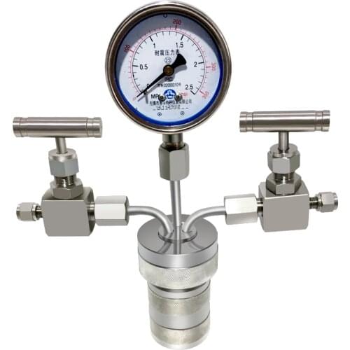 Hydrothermal synthesis Autoclave Reactor vessel +inlet outlet gauge 25ml 6Mpa