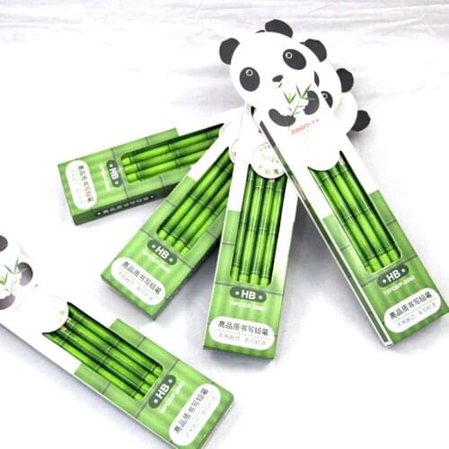 72pcs Kawaii Wood Pencil Panda Bamboo Pencils for School Office Supplies Cute Stationery Pencil with Erasers Novelty Kids Prizes